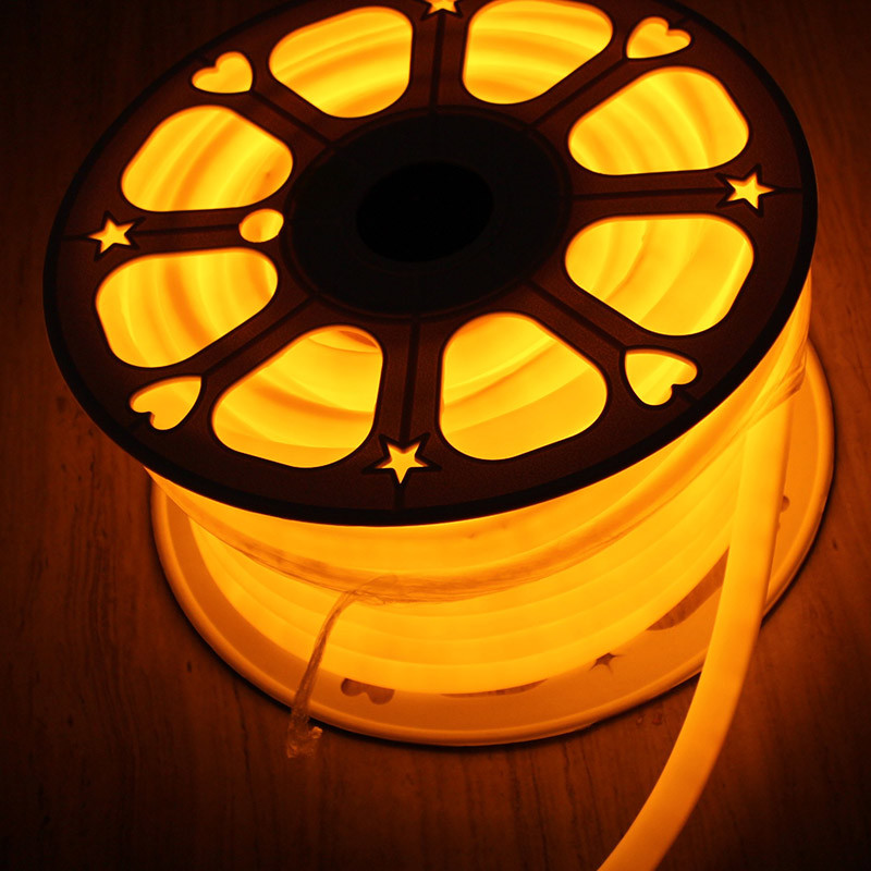 DC12V slim round PVC tube neon light 16mm 360 degree orange led neon flex SMD2835