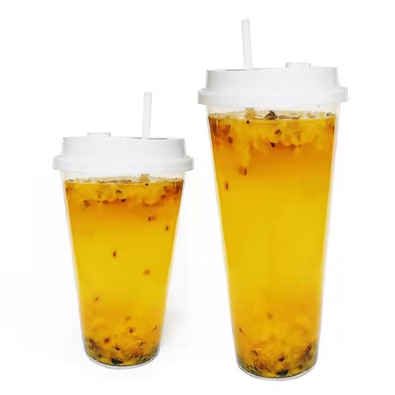 Disposable 500ml 700ml Milk Tea Plastic Cups 16oz Pp Injection Cup