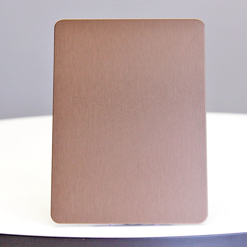 Elevate Architectural Exteriors Brushed Stainless Steel Sheet Gold Plated For Wall Cladding BIS