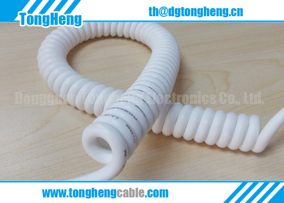 Pair Twisted Conductor And Tinned Copper Braiding Shield Customized Spiral Cable