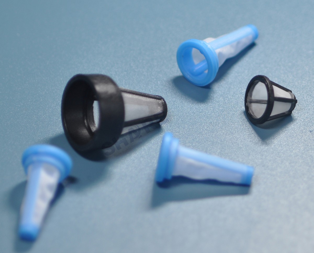 mesh insert injection plastic filter