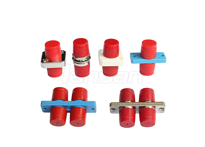 Red Short Boot FC Fiber Optic Connector , Duplex Single Mode OS2 Fiber FC Connector