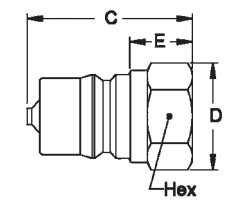 3000psi Hydraulic Quick Coupler , 1'' Hydraulic Quick Disconnect Couplings