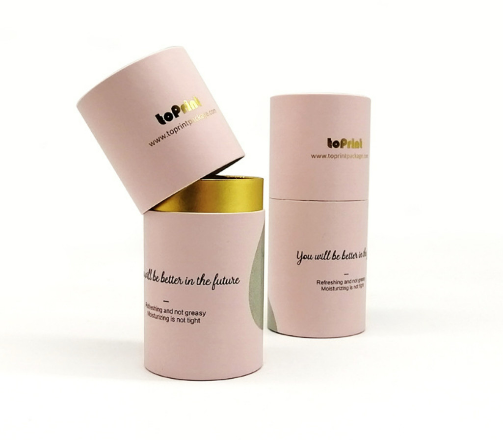 Circular Paper Tube Packaging Box , OEM CMYK / 4C Kraft Paper Tube