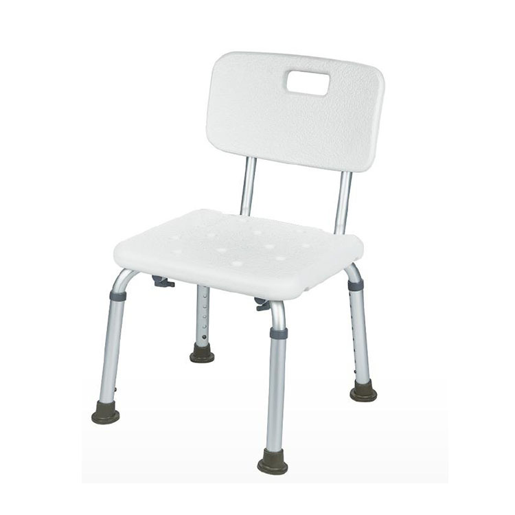 Elderly Square Seat Bathroom Shower Chair Bath Seat with Back