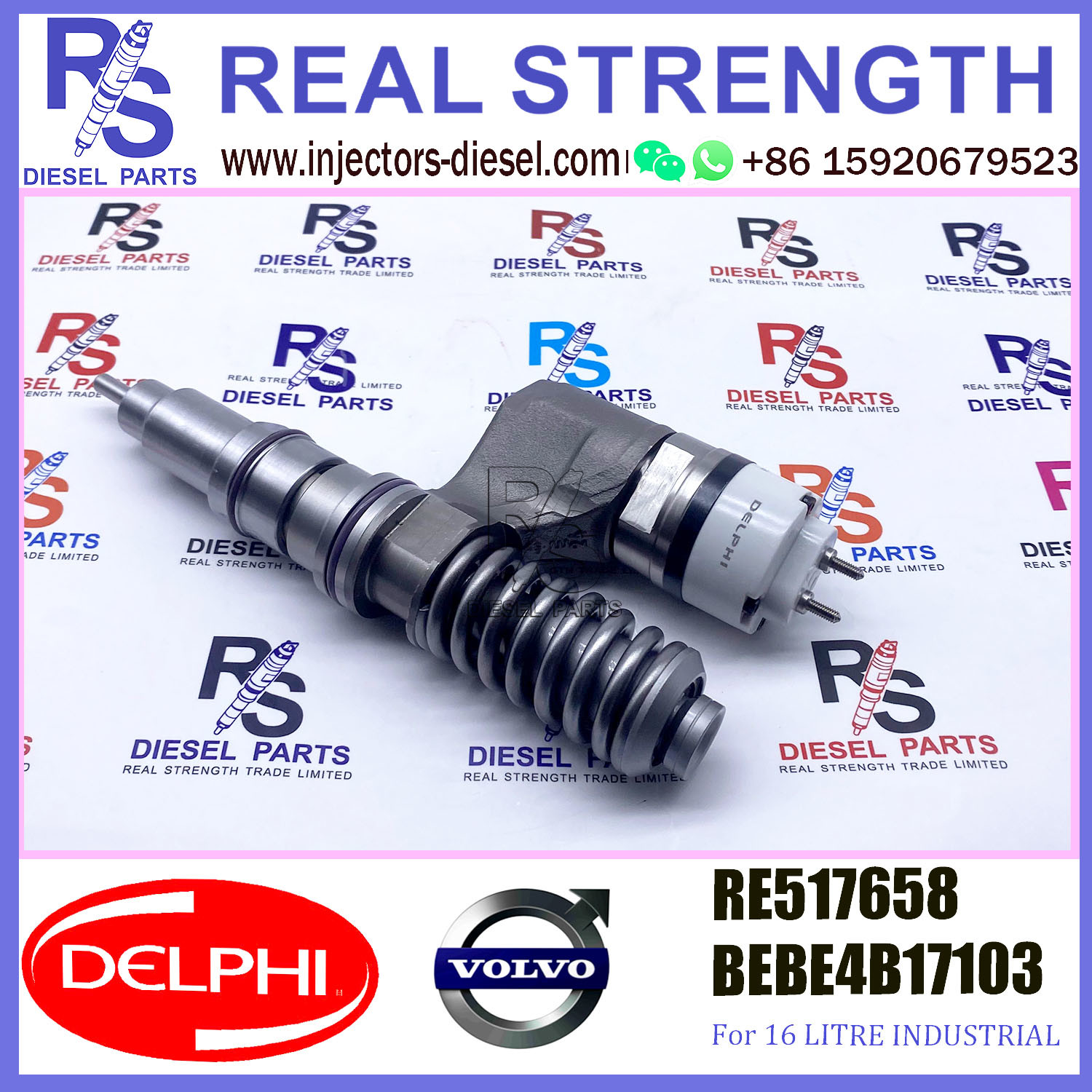 RE517658 BEBE4C17103 Diesel Pump Injector For 6125 TIER 2 -OH - HIGH POWER