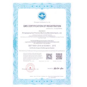 Zhangjiagang Caos Precision Machinery Manufacturing Co.,Ltd Certifications