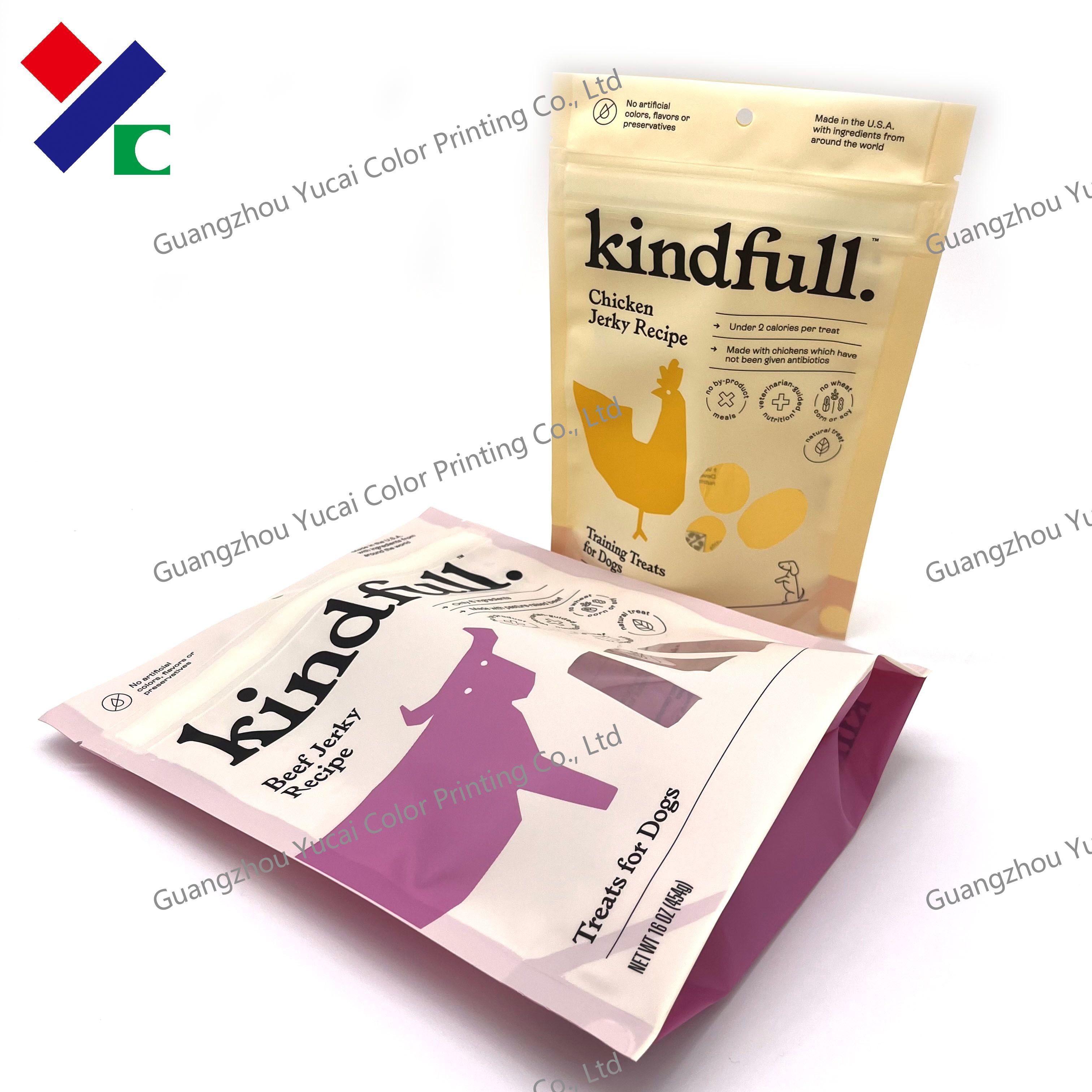 Spot Color Stand Up Zipper Pouch For Snack Packaging Food Bag