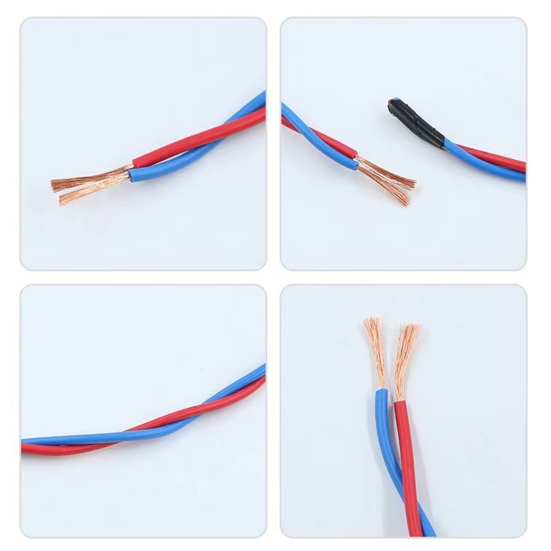 H03V-S H05V-S RVS Cable PVC Insulated Stranded Flexible Copper Cable 2*1.0 2*1.5 100m/roll