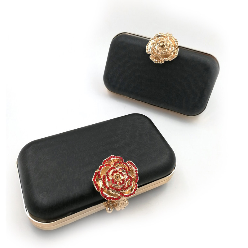Gorgeous Stone Flower Bunch Box Clutch Frame Metal Clutch Frame