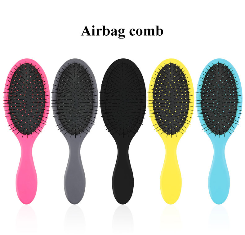 Plastic Handle Hair Paddle Brush Wet And Dry Message Detangling Hair Brush