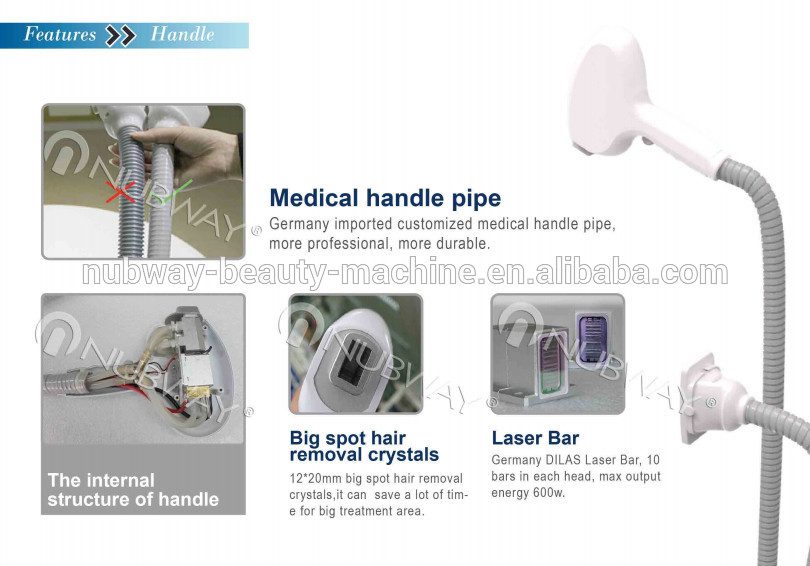 Factory outlet !!! Nubway diode laser for hair removal 808nm beauty machine depilight