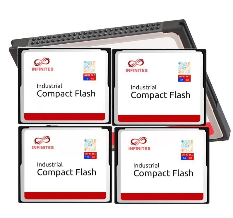 Compactflash Memory Card (CF) PATA Interface Uncompromising Embedded Systems Application Solutions Flash Type SLC 128GB Industrial Grade CF -40&deg;c~+85&deg;c