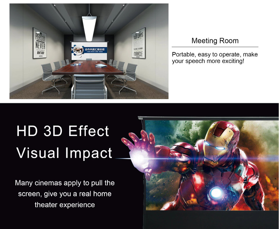 Matt White ALR Electric 133 Inch Projector Screen Available On HDTV
