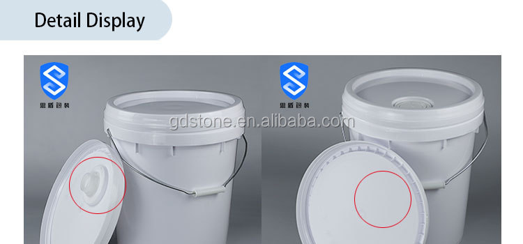 Top Dia 30cm 20 Litre Paint Bucket With Handle 90 Mils Thick