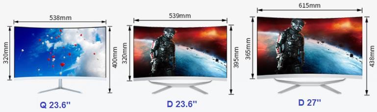 R2800 Curved Screen All In One Computer 23.8" / 27" 1920*1080P FHD