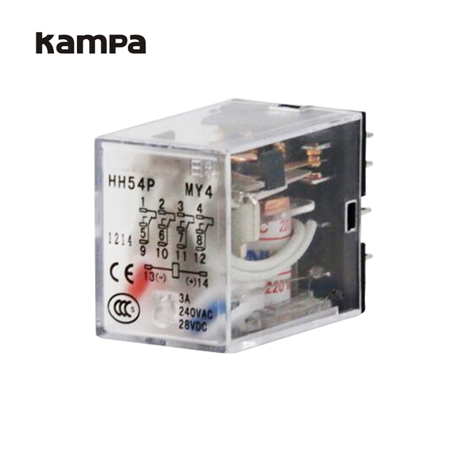 KAMPA MY4NJ HH54P LED Intermediate small size Power Relay relais DC12V DC24V AC220V