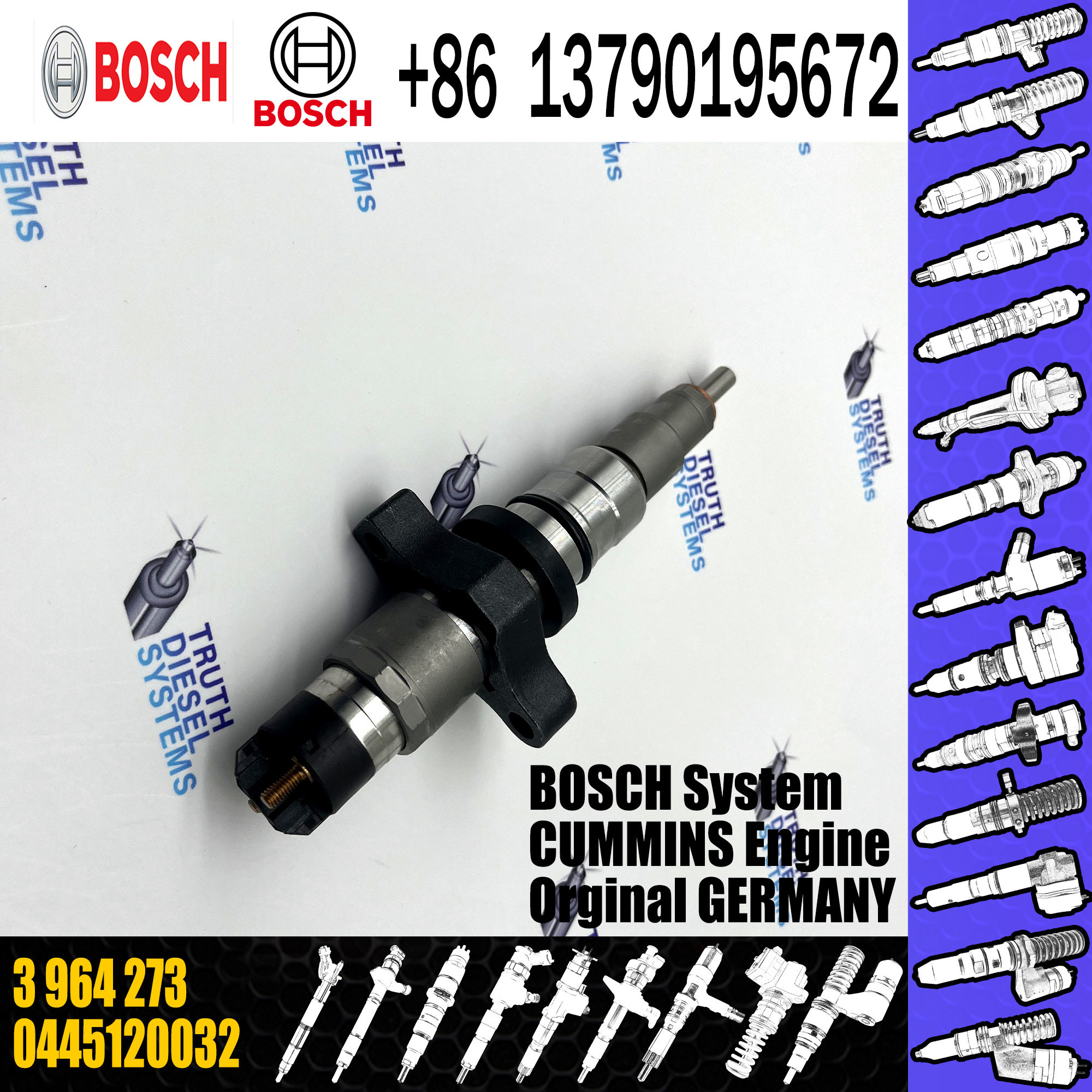 New Diesel Fuel Injector 63229476 63229475 33800-82700 63229476 33800-84720 63229467 33800-84830 63229473 63229474