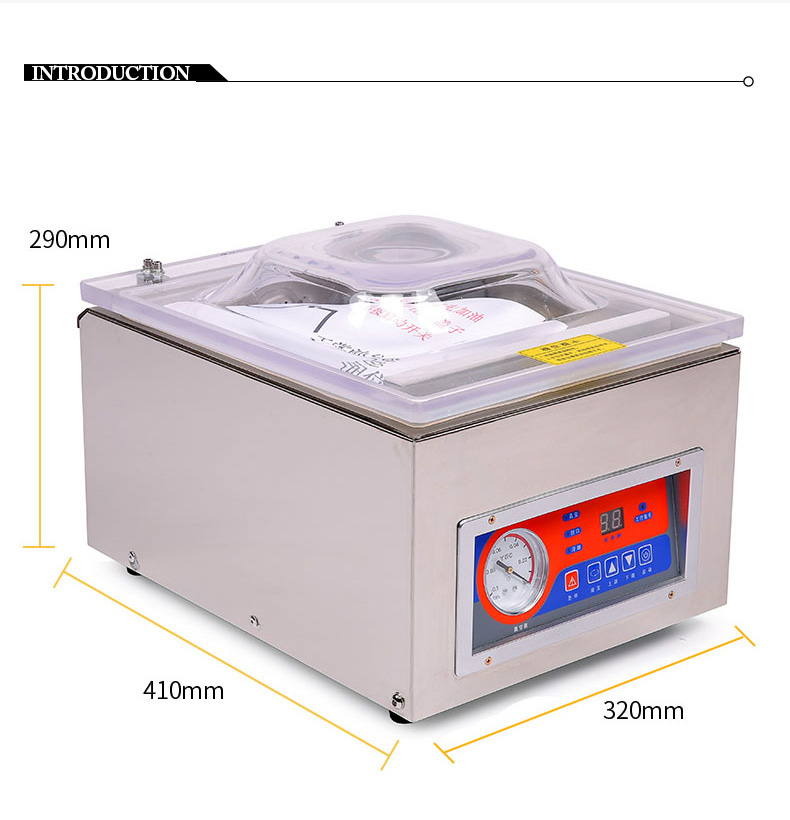 Lightweight Industrial Packing Machine DZ-260C Single Chamber Vacuum Sealer