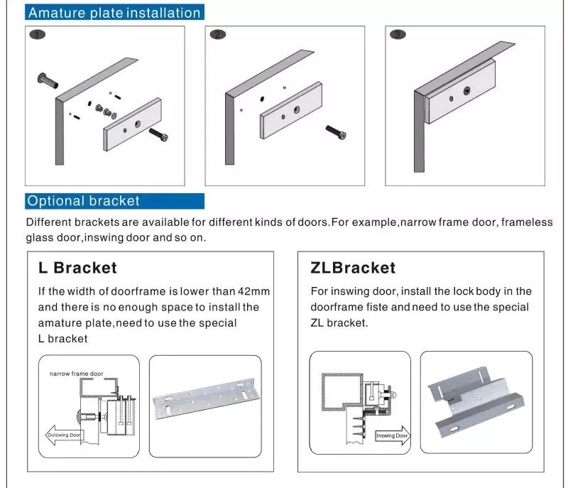 280kg L Shape Bracket Electronic Magnetic Lock
