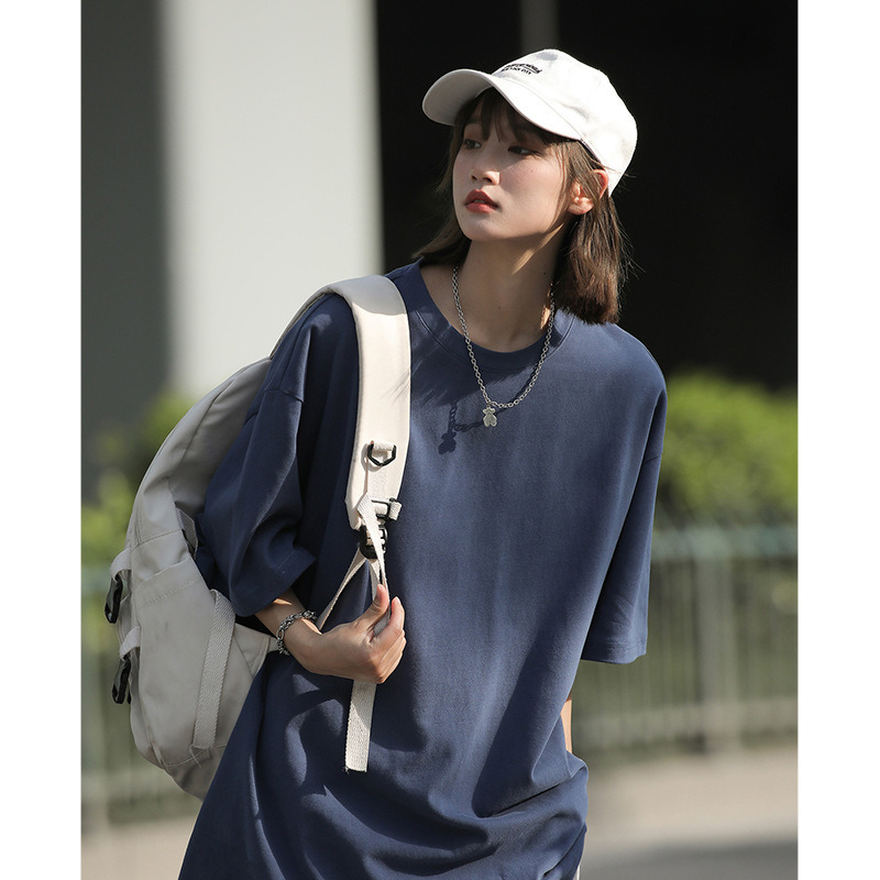 Wholesale Custom Heavyweight 250GSM Drop Shoulder Blank Oversize-T Shirt Street 100%Cotton Women&prime;s Acid Washed Vintage T Shirt
