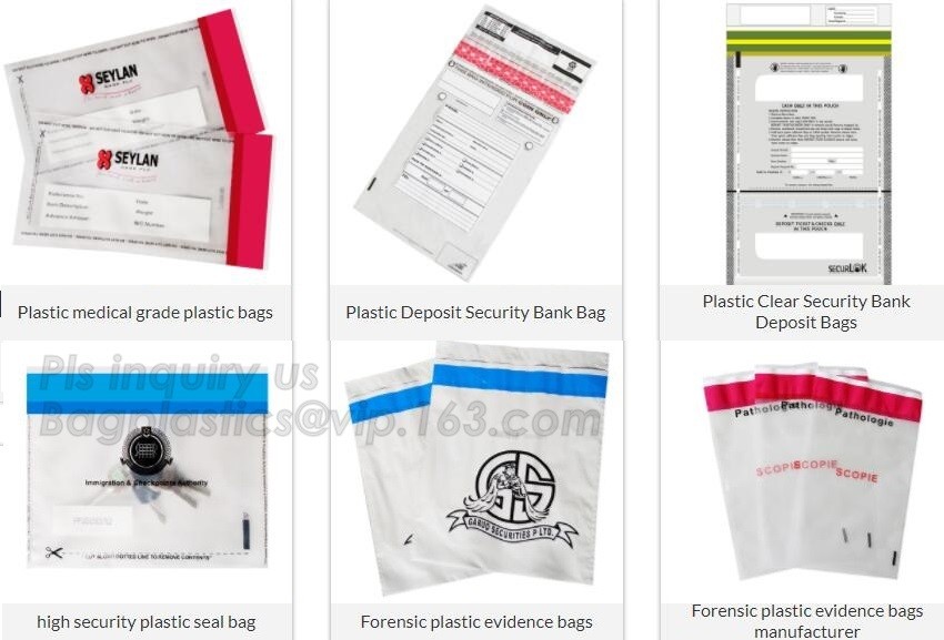 Security plastic bag with adhesive tape for cash, plastic money bag, Security Money Cash Bag For Airport/Bank and police