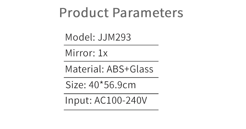 ABS Glass Justtide AC 100V 1x 360 Degree Rotation LED Magnifying Mirror