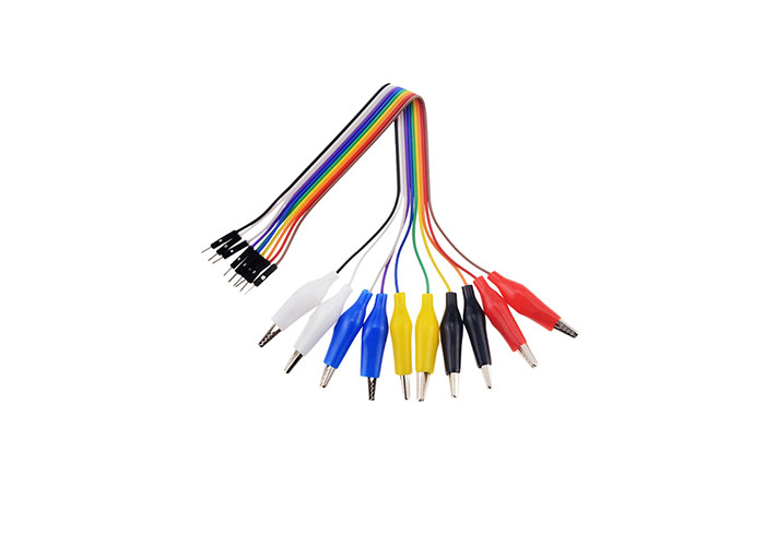 DIY Connection Test Lead 20cm 10pin Jumper Wire Male With Alligator Clips