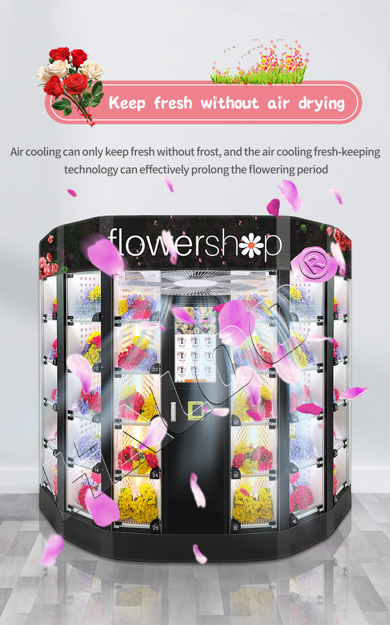 OEM ODM 24 Hour Flower Vending Machine Cooling Locker Vending Machine For Flowers
