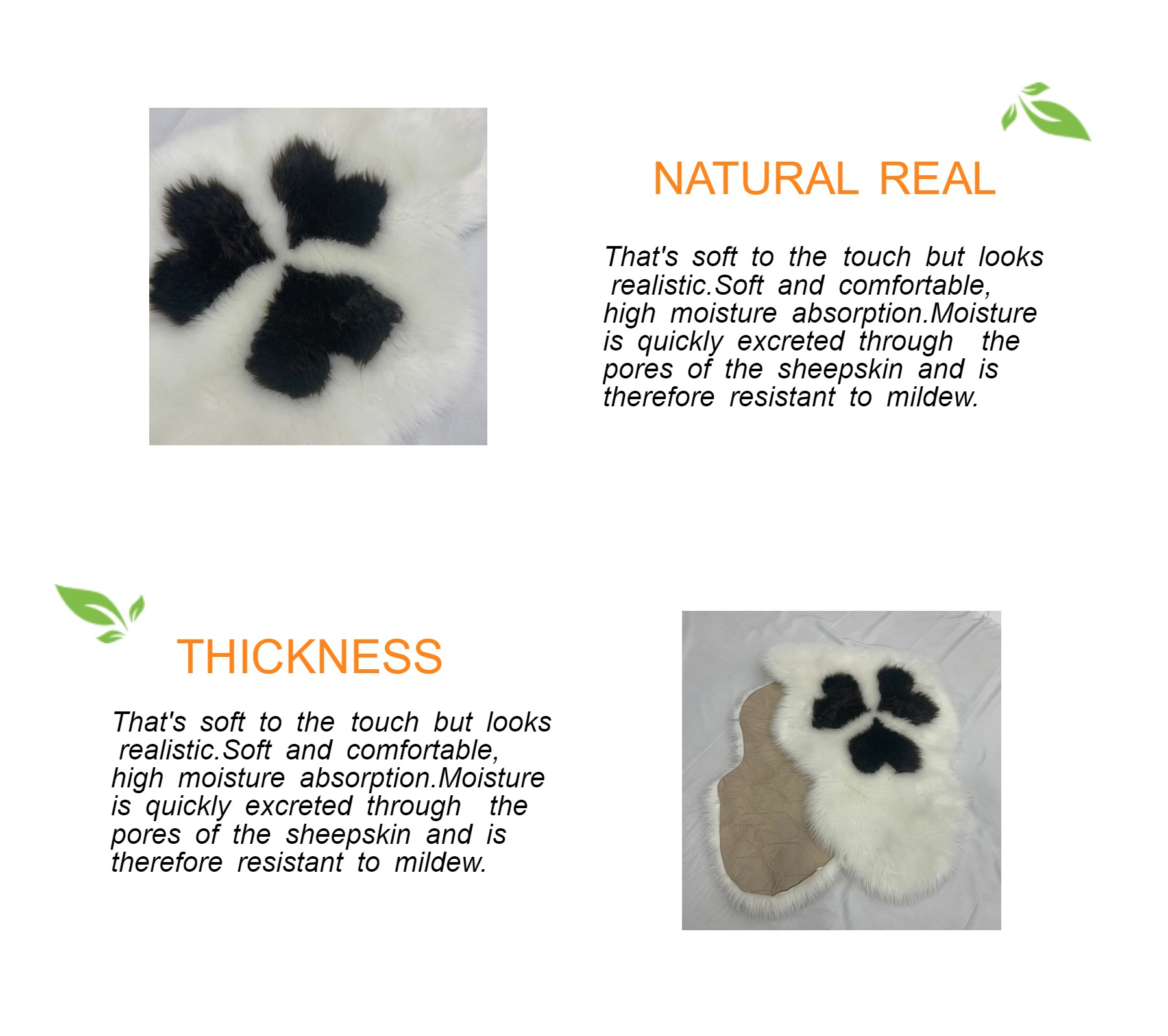 6ft Sheepskin Cushion Pads Fluffy Fur Carpet For Bench
