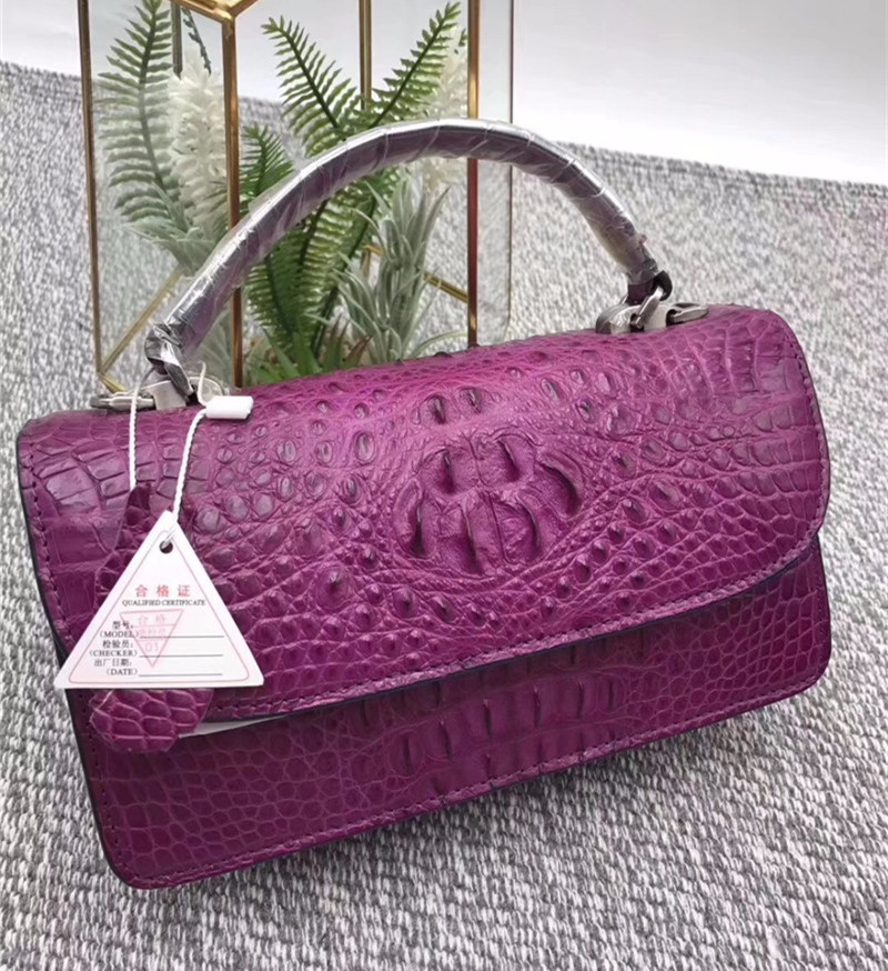 Fashion Genuine Crocodile Leather Women Small Mini Handbag Lady Purse Authentic Alligator Skin Female Cross Shoulder Bag