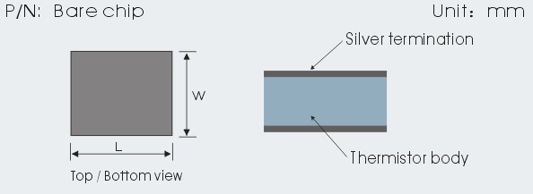 High Precision NTC Thermistor Chips with Different Size ( Bare Chips ) 0