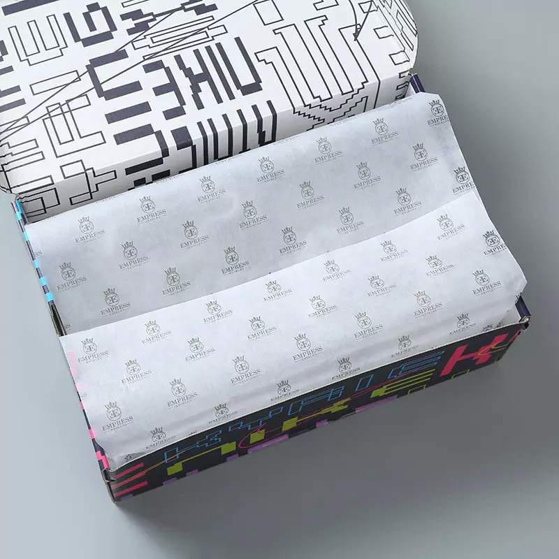 Recyclable Christmas White Tissue Paper Wrap Gift Shoe Packaging With Custom Logo