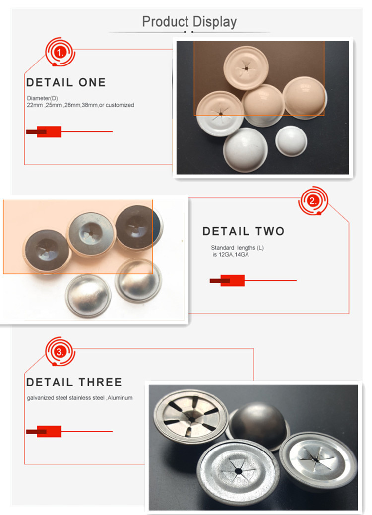 38mm Insulation Speed Clips With Dome Caps Conjunction With Insulation Pins