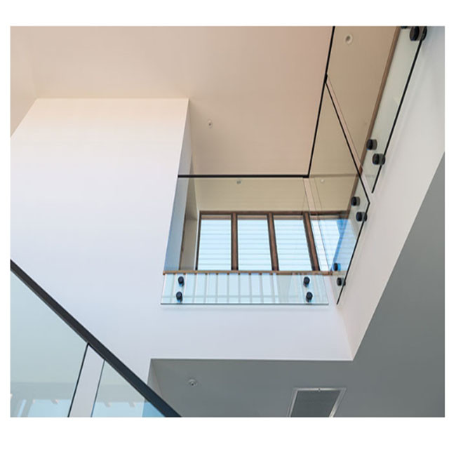 Curved Glass Balustrade Glass Staircase Balustrade Internal Landing Voids