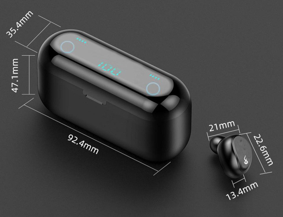 2000mAh Wireless Bluetooth Earbuds Auto Pairing HiFi Stereo Sound IPX5