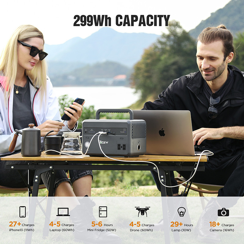 307Wh Portable Power Station GT300 Battery Pack For Camping