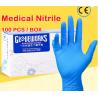 Buy cheap Blue Medical Safety Gloves , Disposable Nitrile Powder Free Examination Gloves from wholesalers