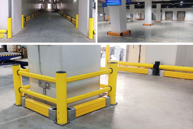 Flexible Pedestrian Barrier  Anti-Collision Guardrails Warehouse Safety Barrier Traffic Guardrails