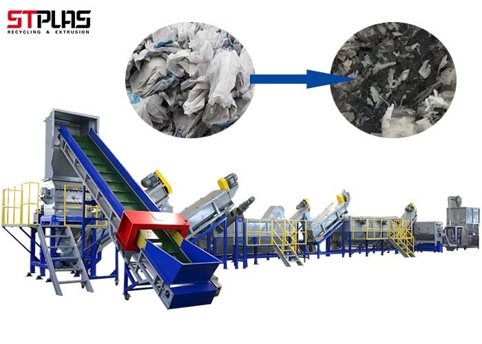 High Speed Plastic Washing Recycling Machine With Special Screw 2 Ton/H