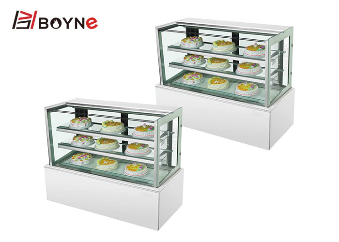 Three Layer Marble Base Cake Showcase Chiller For Restaurant