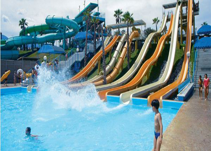 Commercial Fiberglass Custom Water Slides Adult Stimulating High Speed Slide