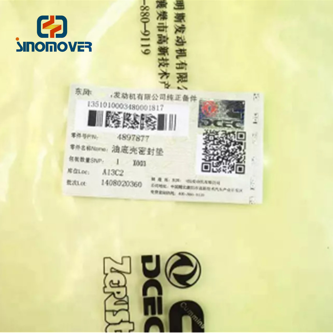 Dongfeng Truck Spare Parts ISDe Engine Oil Pan Gasket 4939246 4897877 Original Parts
