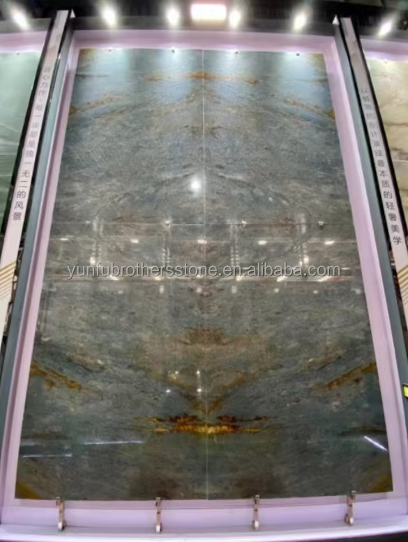 Amazon Blue Luxury Stone with Polished Surface Modern Home Countertops and Wall Decor