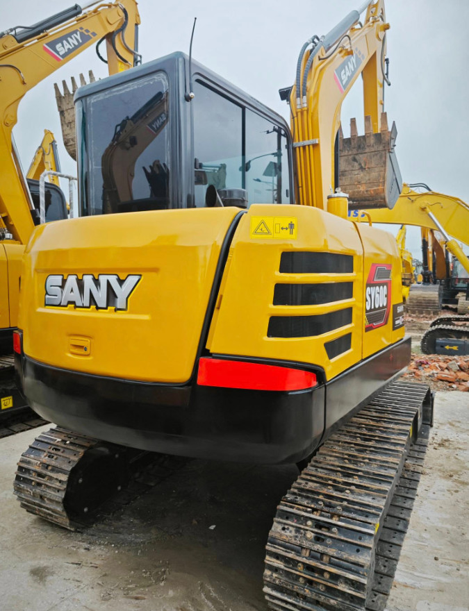 Factory Sale 6 Ton Mini Used Excavators Sany SY60C Backhoe Crawler Excavator For Sale