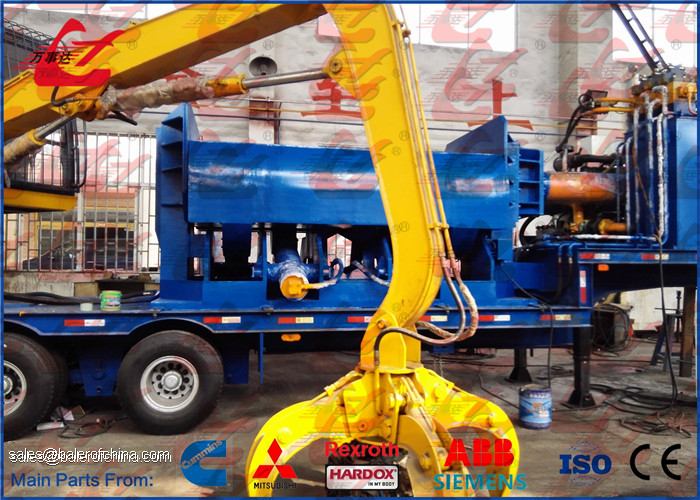 Portable Trailer Hydraulic Metal Scrap Baler Logger Remote Control Press Room Customize Grab