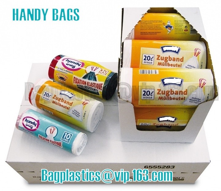Compostable Biodegradable Household Easy Grab Trash Bags,Star Seal Rolls,Heavy Duty Can Liners, Garbage Bags, Bulk Contr