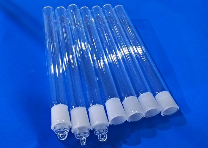 Alkali Resistance Pure Quartz Test Tube High Purity Clear Ground Joint Mouth For Lab