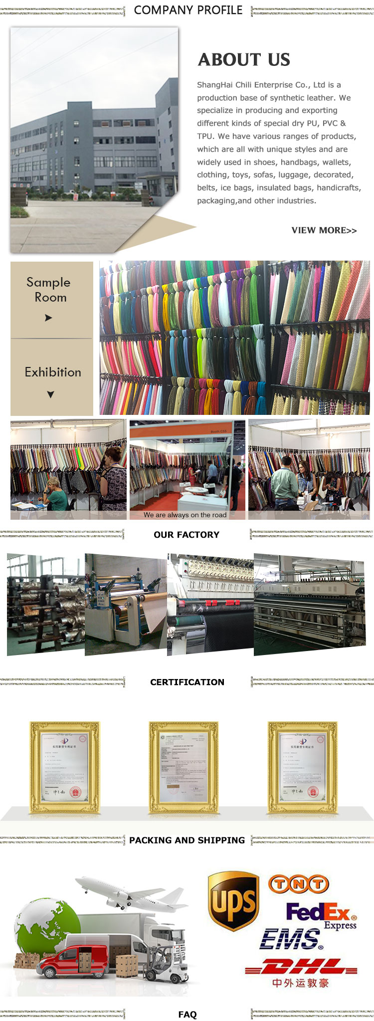 Factory Hot Sale Grade 3 Wallpaper glitter Leather