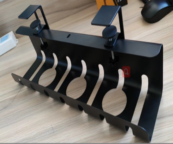 Flexible No Drill Under Desk C Clamp Mount Cable Management Tray Organize Your Cables
